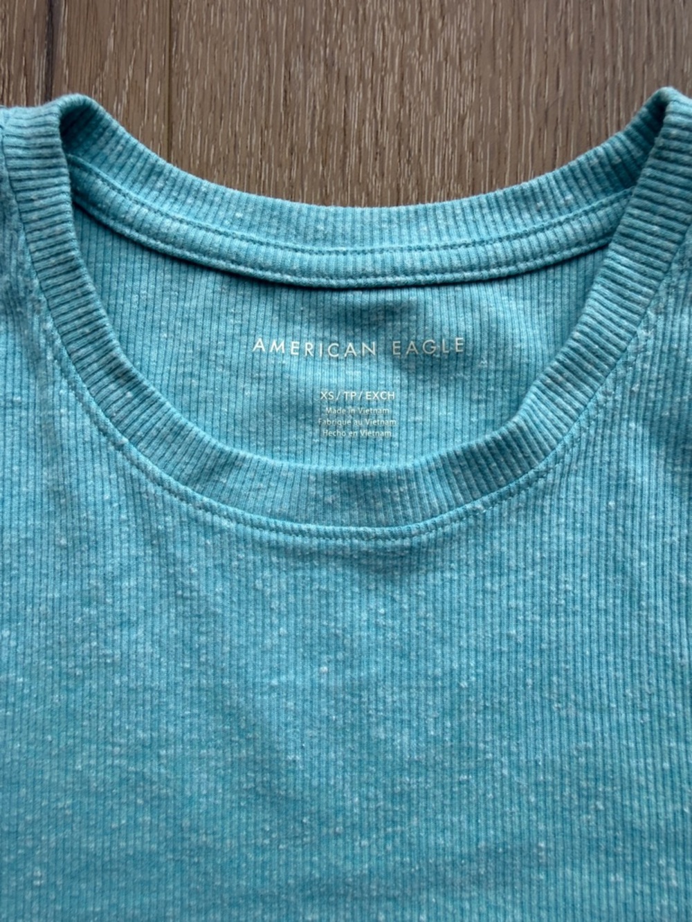 American Eagle Outfitters Ribbed Tank Top in Teal